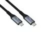 Preview: USB 3.2 HQ Kabel Typ C-C Stecker, schwarz, 1,00m, unterstützt 100W (20V/5A) Aufladung, 20 GBit/s, Polybag